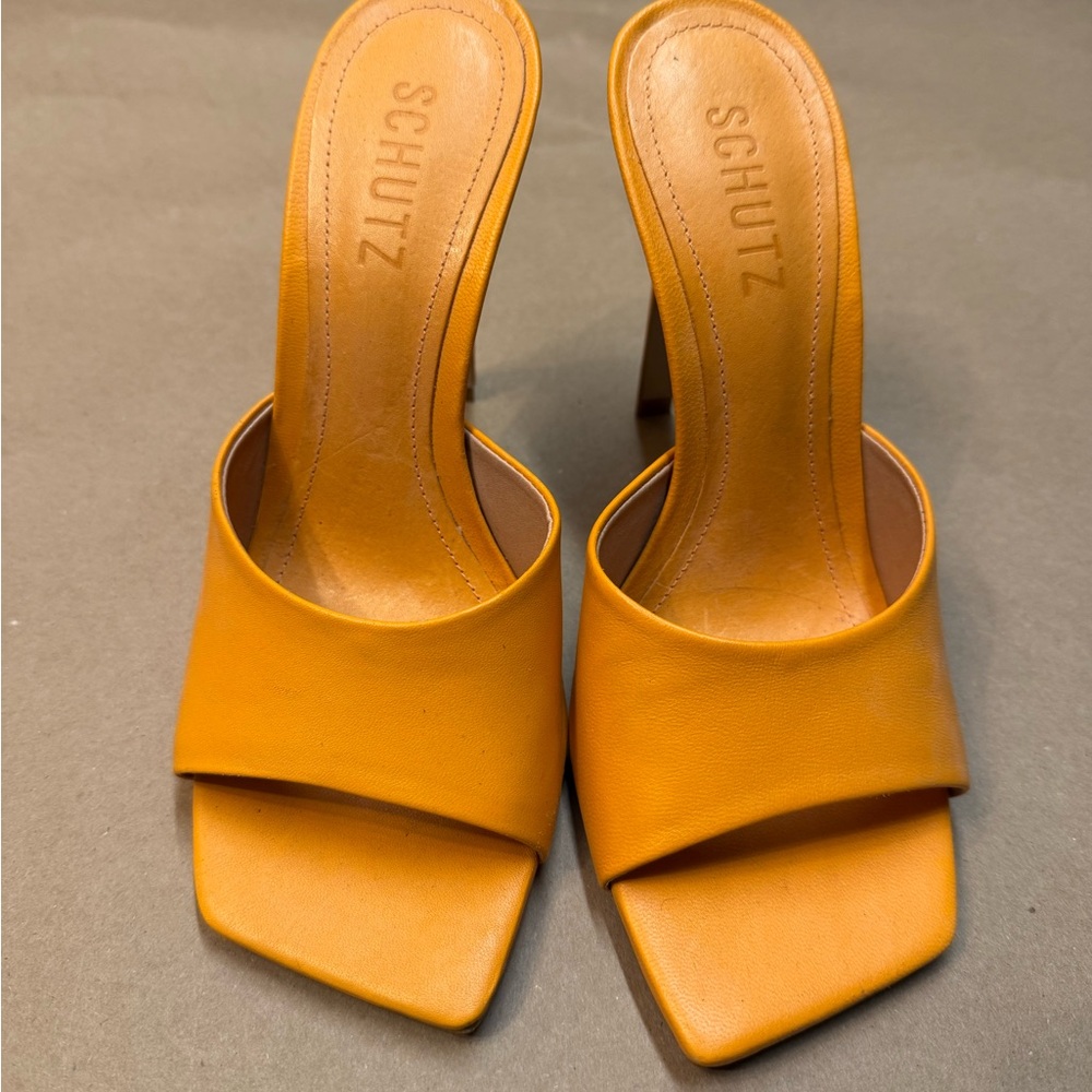 Schutz Women's Yellow Mules